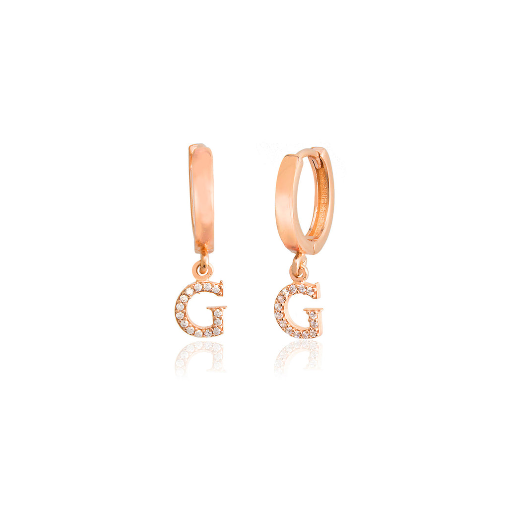 Best Quality  G Letter New Trends Fashionable Zirconium Earring 925 Sterling Silver Wholesale Turkish Jewelry