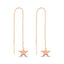 New Trend Star Hanging Chain Earring 925 Sterling Silver  Wholesale Fashionable Turkish Jewelry