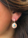 Fashionable Turquoise Eye Earring  925 Sterling Silver Wholesale Turkish Jewelry