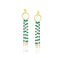 18K Gold Plating Best Quality Custom Design Fashionable Green Cyrstal Bead Chandelier 925 Sterling Silver Wholesale Turkish Jewelry Earring