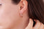 Gold Plated Zirconia Link Earring 925 Crt Sterling Silver Turkish Jewelry