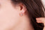 Gold Plated Baquette Mini Ball Stud Earring 925 Crt Sterling Silver Wholesale Turkish Jewelry