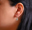 Trendy Blue Enamel Hamsa Hoop Earring 925 Crt Sterling Silver Gold Plated Wholesale Turkish Jewelry