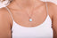 925 Crt Sterling Silver Gold Plated Turquoise White Enamel Round Fasionable Necklace Wholesale Turkish Jewelry