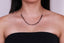925 Sterling Silver Gold Plated Black Zirconia Square  Necklace Wholesale Turkish Jewelry