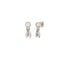 Gold Plated Zirconia Barley Stud Earring 925 Crt Sterling Silver Wholesale Turkish Jewelry