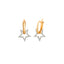 Gold Plated Hanging Star Clip on Earring 925 Crt Sterling Silver Wholesale Turkish Jewelry