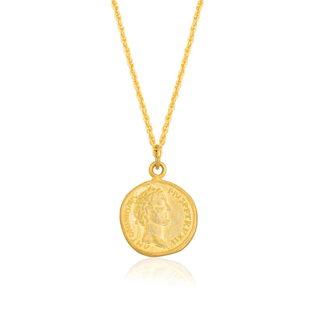 Best Price Best Quality Ancient Money Gold Plated Fashionable Summer Coin Necklace 925 Crt Sterling Silver Wholesale Turkish Jewelry