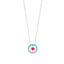 925 Crt Sterling Silver Gold Plated White Zirconia Round Turquoise Star Coral Enamel  Fasionable Necklace Wholesale Turkish Jewelry
