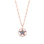 925 Crt Sterling Silver Gold Plated Colorful Zirconia Star Necklace Wholesale Turkish Jewelry