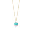 925 Crt Sterling Silver Gold Plated Turquoise White Enamel Round Fasionable Necklace Wholesale Turkish Jewelry