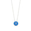 925 Crt Sterling Silver Gold Plated White Zirconia Blue Enamel Round Eye Necklace Wholesale Turkish Jewelry