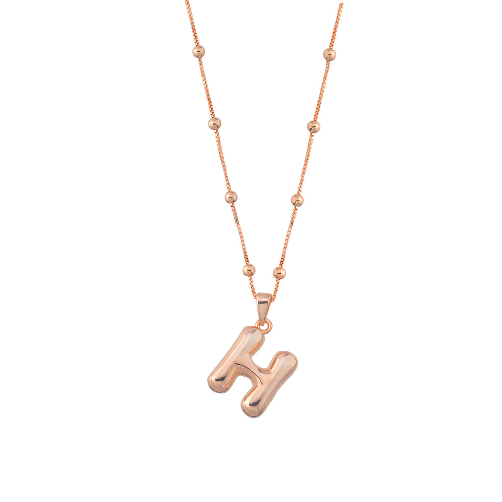 H Initial Letter Gold Plated Necklace 925 Crt Sterling Silver Wholesale Turkish Jewelry