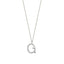 White Zirconia G Initial Letter Gold Plated Necklace 925 Crt Sterling Silver Wholesale Turkish Jewelry