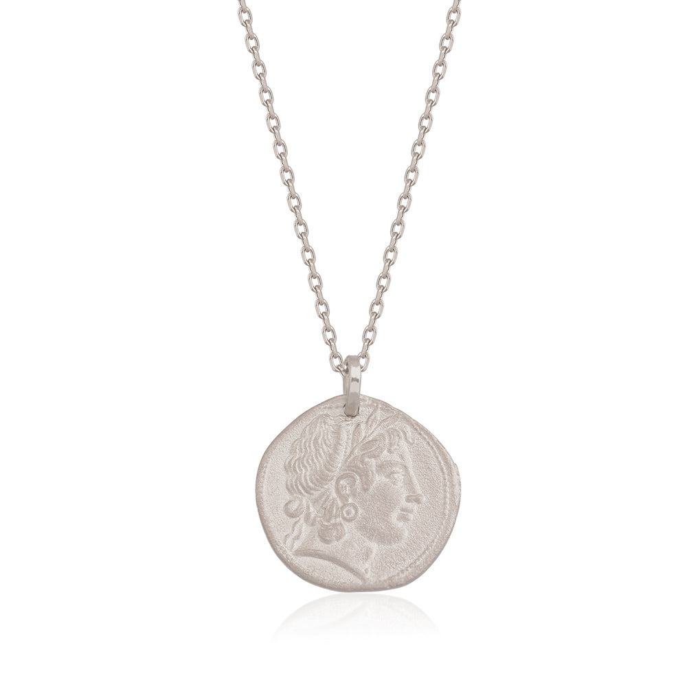Best Price Best Quality Ancient Money Gold Plated Fashionable Summer Coin Necklace  925 Crt Sterling Silver Wholesale Turkish Jewelry