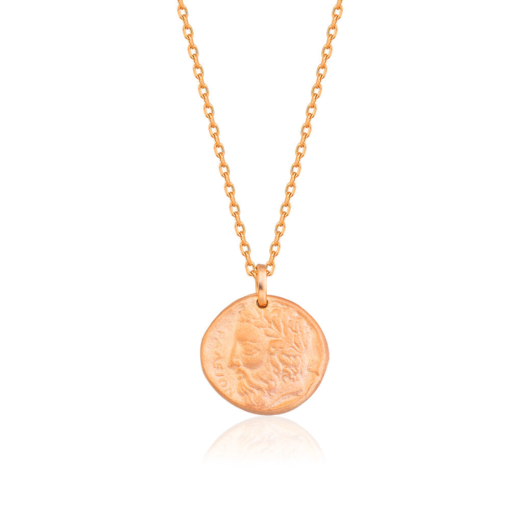Best Price Best Quality Ancient Money Gold Plated Fashionable Summer Coin Necklace 925 Crt Sterling Silver   Wholesale Turkish Jewelry
