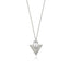 Baguette Zirconia Triangle Gold Plated Necklace 925 Crt Sterling Silver Wholesale Turkish Jewelry