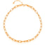 Zirconia Paper Clip Chain Gold Plated Necklace 925 Crt Sterling Silver Wholesale Turkish Jewelry