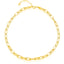 Zirconia Paper Clip Chain Gold Plated Necklace 925 Crt Sterling Silver Wholesale Turkish Jewelry