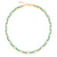 Turquoise Enamel Paper Clip Chain Gold Plated Necklace 925 Crt Sterling Silver Wholesale Turkish Jewelry