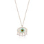 Zirconia Pending White Evil Eye Gold Plated Necklace 925 Crt Sterling Silver Wholesale Turkish Jewelry
