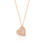 Zirconia Heart Gold Plated Necklace 925 Crt Sterling Silver  Wholesale Turkish Jewelry
