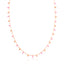 Mini Balls and Pink Beads Gold Plated Necklace 925 Crt Sterling Silver Wholesale Turkish Jewelry