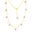 Gold Plated Fashionable Black Bead Hanging Necklace 925 Crt Sterling Silver Wholesale Turkish Jewelry