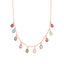925 Sterling Silver Gold Plated Colorful Crystal Collection Hanging Drop Necklace Wholesale Turkish Jewelry