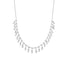 925 Sterling Silver Gold Plated White Zirconia Hanging Baquette  Necklace Wholesale Turkish Jewelry