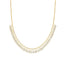 925 Sterling Silver Gold Plated White Zirconia Hanging Baquette Necklace Wholesale Turkish Jewelry