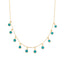 925 Sterling Silver Gold Plated Turquoise Zirconia Round Stones Necklace Wholesale Turkish Jewelry