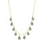 Green Drop Crystal Hanging Gold Plated Necklace Wholesale 925 Crt Sterling Silver Turkish Jewelry