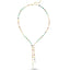 Colorful Zirconia Hanging Necklace 925 Crt Sterling Silver Gold Plated Wholesale Turkish Jewelry