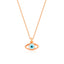 Gold Plated Fashionable Mini Opal Evileye Necklace 925 Crt Sterling Silver  Wholesale Turkish Jewelry