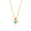 Gold Plated Fashionable Opal Evil Eye Heart Necklace 925 Crt Sterling Silver Wholesale Turkish Jewelry