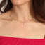 Gold Plated Fashionable Cubic Zirconia Drop Necklace 925 Crt Sterling Silver Wholesale Turkish Jewelry