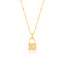 Gold Plated Fashionable Zirconia Moon-Star Lock Pendant Necklace 925 Crt Sterling Silver  Wholesale Turkish Jewelry