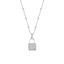 Gold Plated Fashionable Cubic Zirconia Lock Necklace 925 Crt Sterling Silver  Wholesale Turkish Jewelry