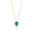 Zirconia Turquoise Enamel Hamsa Hand Gold Plated Necklace Wholesale Turkish 925 Crt Sterling Silver Jewelry