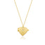 Gold Plated Trendy Zirconia Heart Locket Necklace 925 Crt Sterling Silver  Wholesale Turkish Jewelry