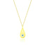Drop Evil Eye Gold Plated Necklace  925 Crt Sterling Silver Wholesale Turkish Jewelry
