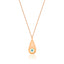 Drop Evil Eye Gold Plated Necklace  925 Crt Sterling Silver Wholesale Turkish Jewelry