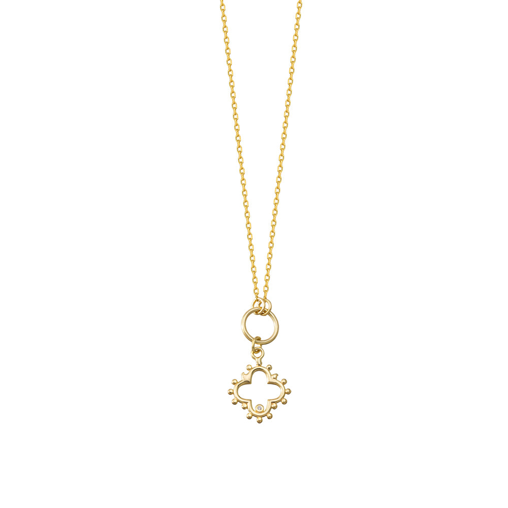 Ball Ball Clover Necklace 925 Sterling Silver Gold Plated Whosale Turkish Jewelry