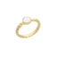 925 Crt Sterling Silver Gold Plated White Enamel Twisted Design Fasionable Ring Wholesale Turkish Jewelry