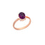 925 Crt Sterling Silver Gold Plated Purple Zirconia Twisted Design Fasionable Ring Wholesale Turkish Jewelry