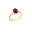 925 Crt Sterling Silver Gold Plated Purple Zirconia Twisted Design Fasionable Ring Wholesale Turkish Jewelry