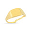 Plain Square Gold Plated Adjustable Ring Wholesale 925 Crt Sterling Silver Turkish Jewelry