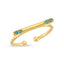Turquoise Bar Gold Plated Adjustable Ring Wholesale 925 Crt Sterling Silver Turkish Jewelry