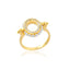 Zirconium Pearl Oval Frame 18K Gold Plated Ring Wholesale 925 Crt Sterling Silver  Turkish Jewelry